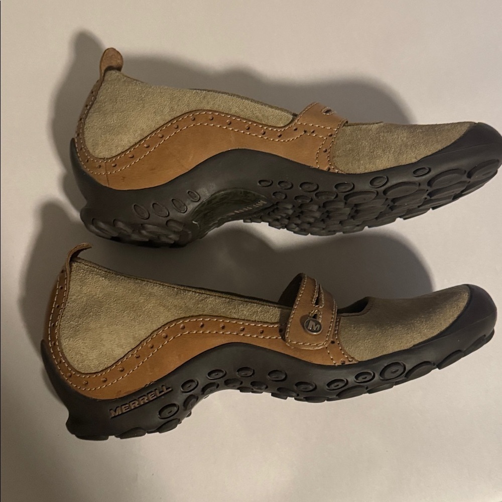 Merrell Plaza Bandeau Mary Janes Womens 8.5 Performance shoe Leather Suede cute - Picture 3 of 11